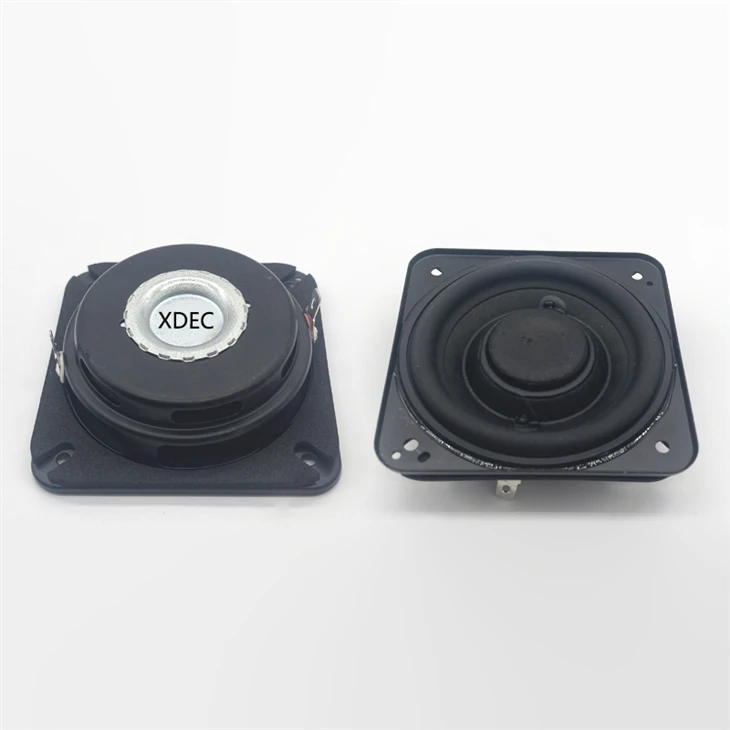 O'rnatish teshiklari bo'lgan 77 mm kvadrat 6 Ō 15 Vt Woofer dinamik drayverlari